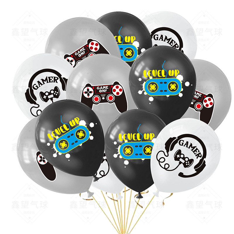 Esports Gaming Controller - Ballons en Latex Noir et Blanc