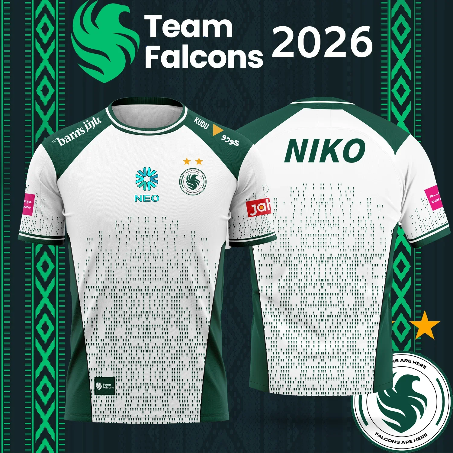 Esports Gaming Jersey - Nouveau Maillot d'Équipe d'Esports Falcons 2026