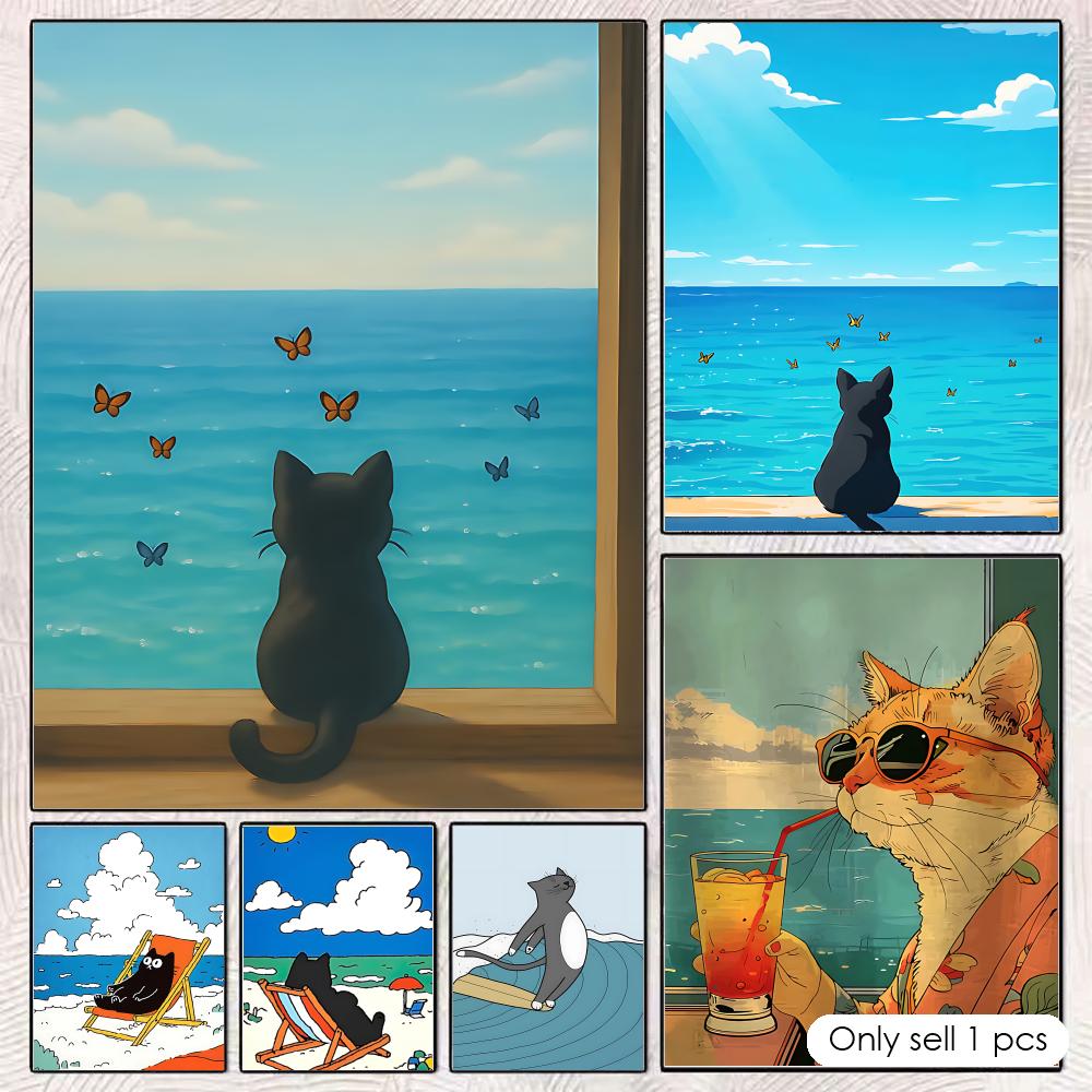 Esports And Gaming Lounge - Affiche murale « Chat sur la