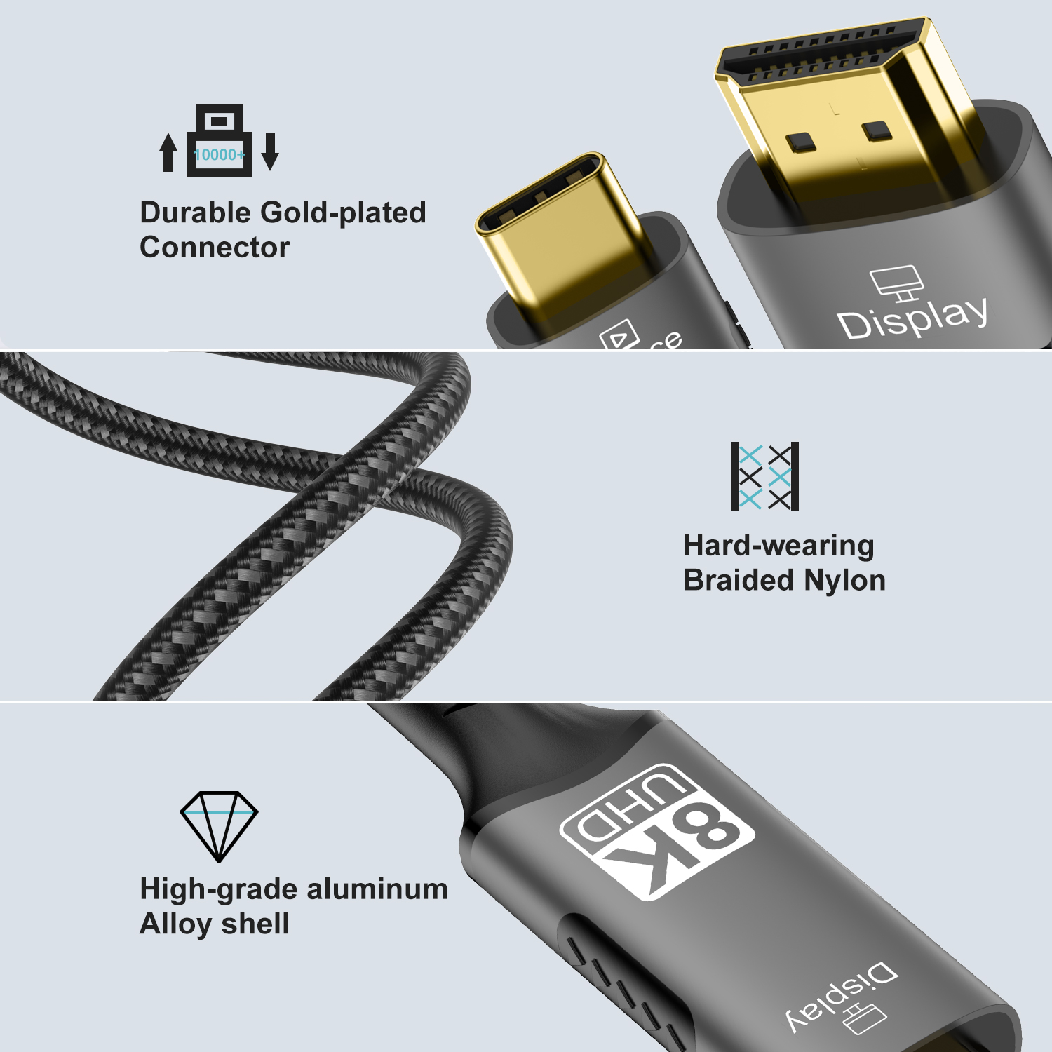 Câble 8K Type C vers HDMI 2.1  - Gaming Speaker 2.1 avis et prix