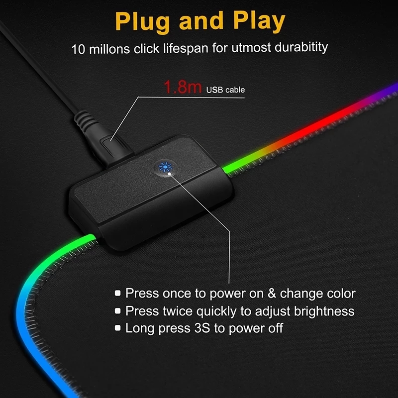 Lumière LED tapis de souris RG - Esports Gaming Table avis et prix