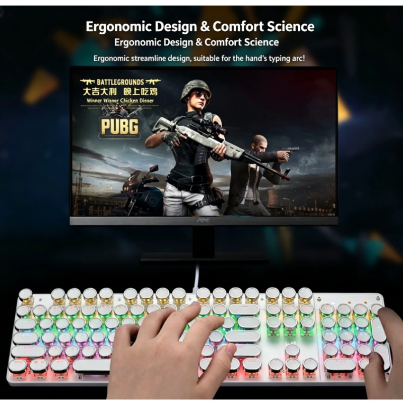 Clavier mécanique filaire HJK9 - Esports And Gaming Lounge avis et prix