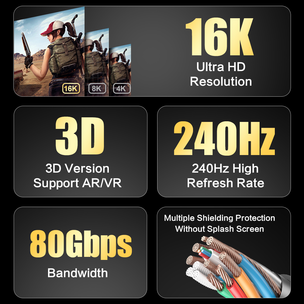 MOSHOU-Câble d'affichage vidéo - Gaming Speaker 2.1 avis et prix